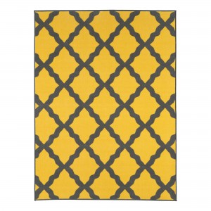 Ottomanson Studio Collection Yellow Moroccan Trellis Design 5'0"X6'0" Area Rug   564028598